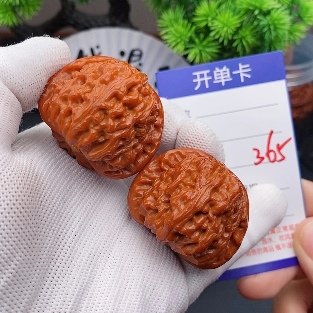 文玩核桃把件40球白365