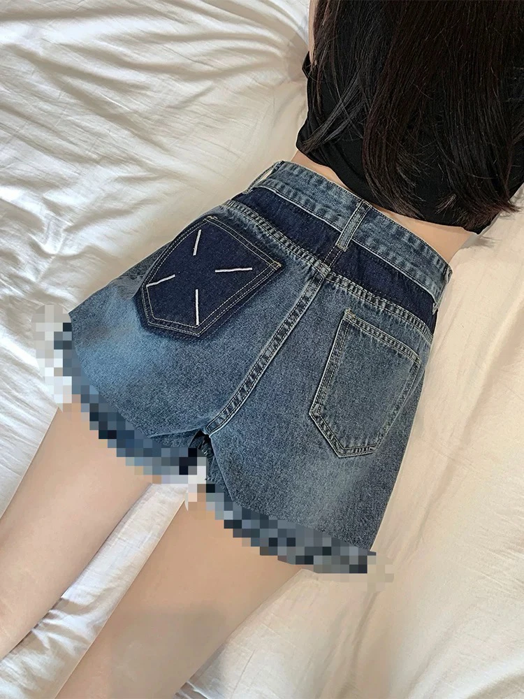 029#断码清不退设计撞色高腰A字版短裤（直播间实物为准）