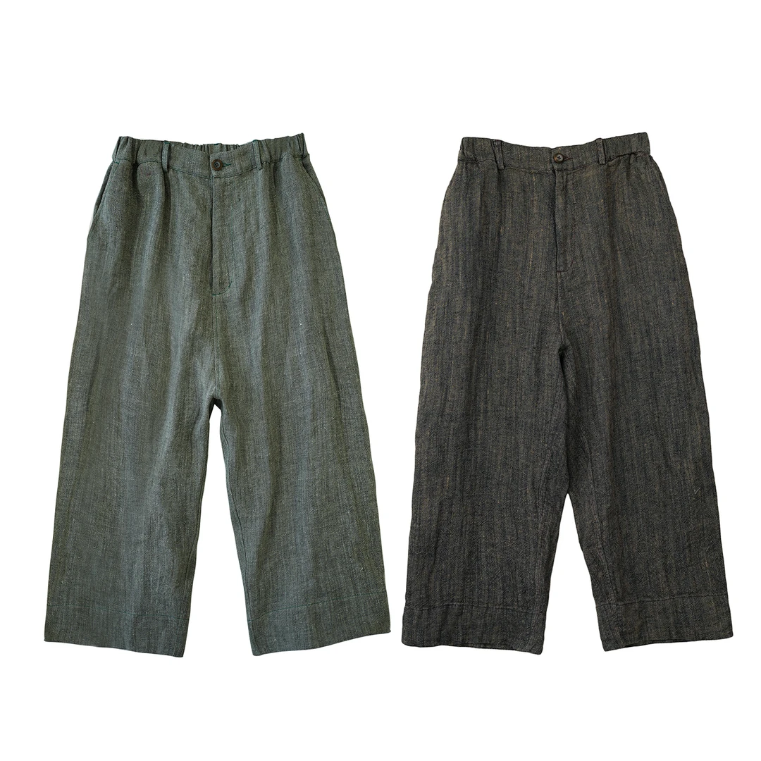 妝點家 云雾里 亚麻 松弛 休闲 裤子 Y25SS 5024