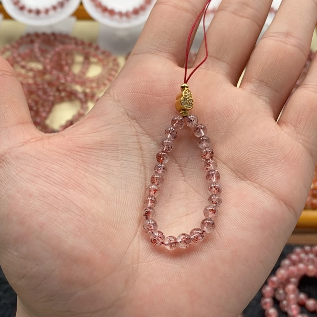 未镶嵌车挂水晶金草莓车挂 多样性发一