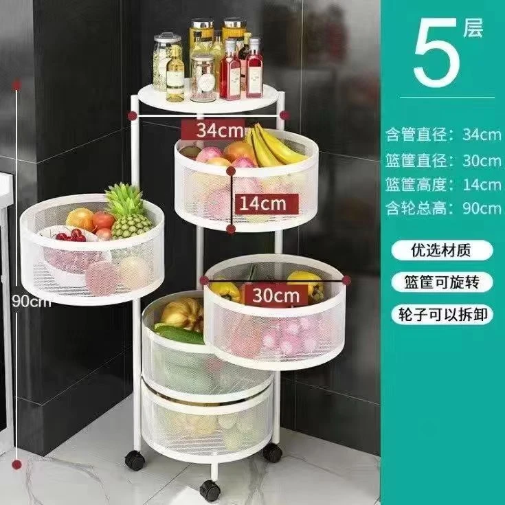 多种功能置物架多层落地零食架卫生间厨房移动蔬菜篮小推车置物架