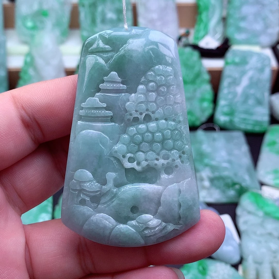 翡翠未镶嵌吊坠(不含链)