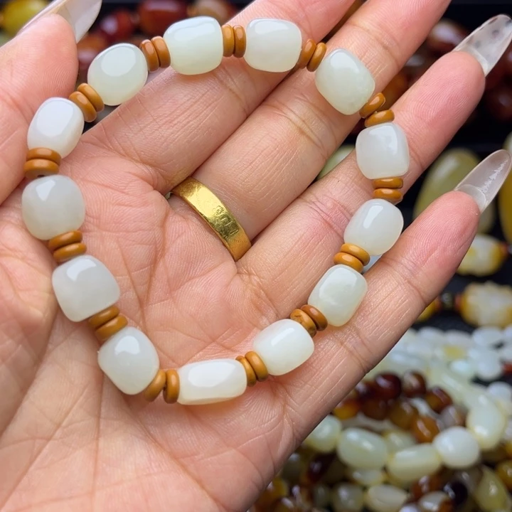 和田玉未镶嵌手链