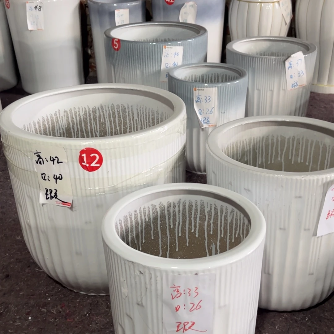 白色音符一套花盆