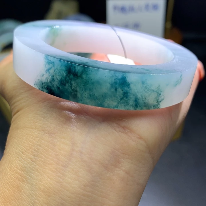 定制翡翠水墨丹青青花瓷54-57未镶嵌