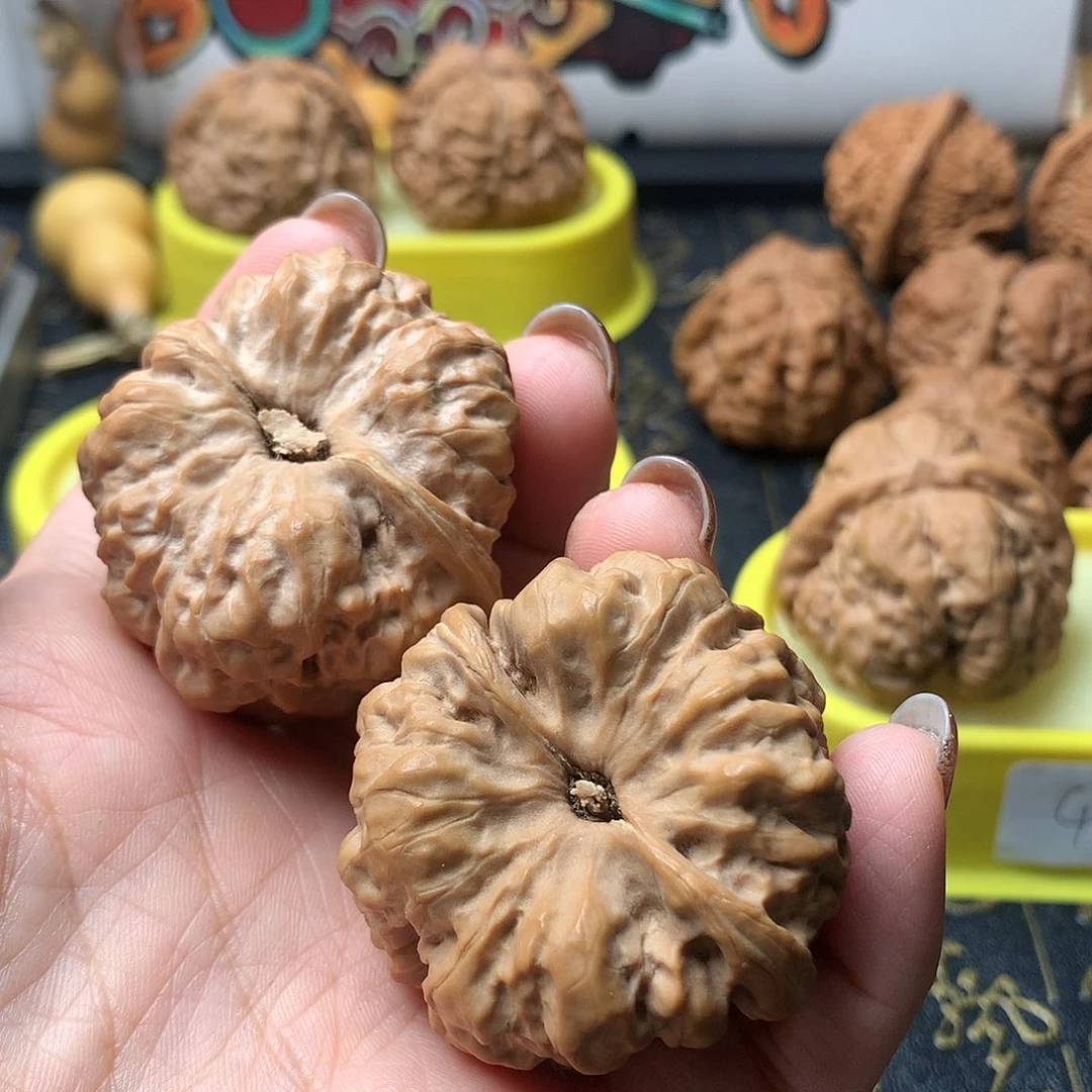 文玩核桃把件靴*蛤蟆头42文玩把件