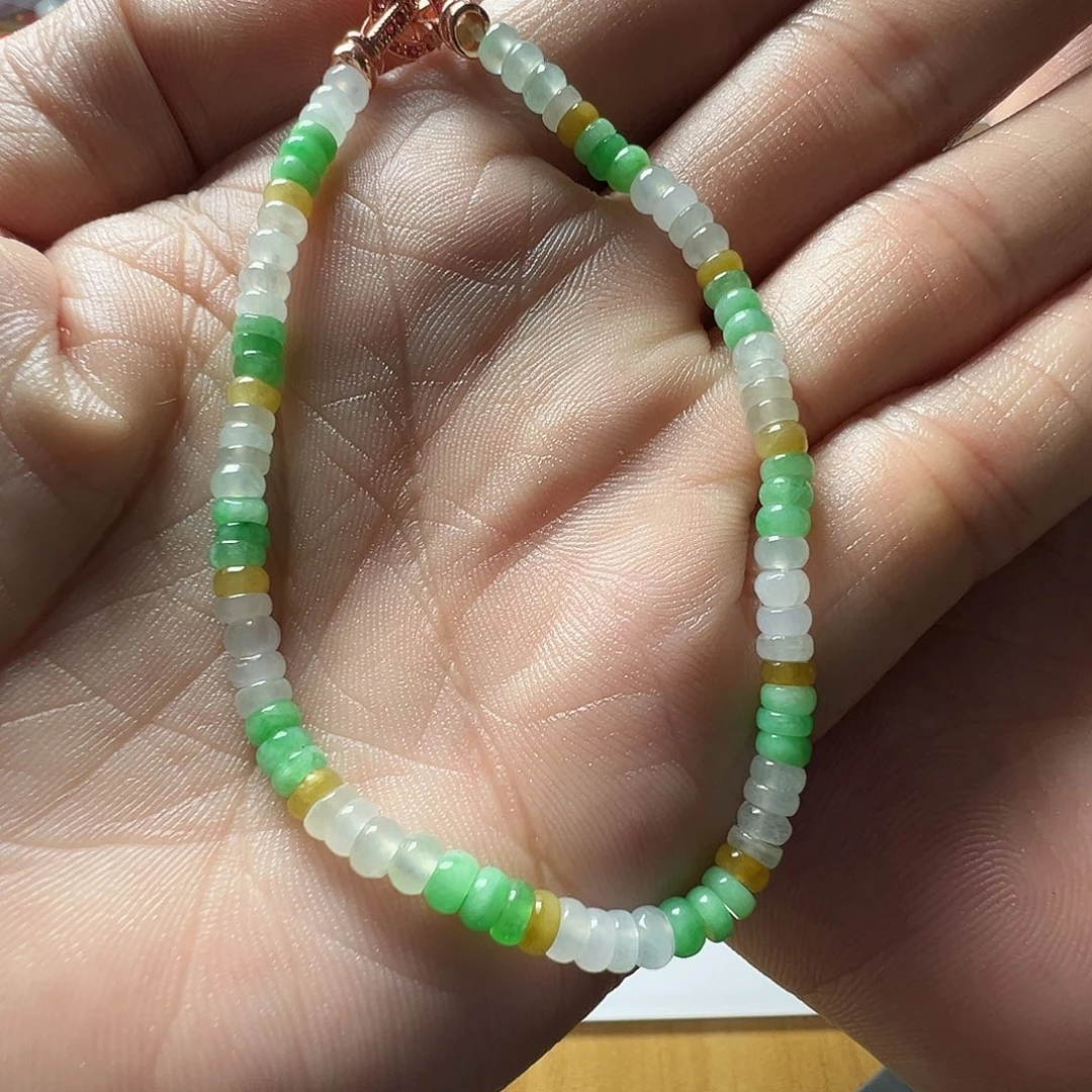 定制翡翠未镶嵌精打细算手串