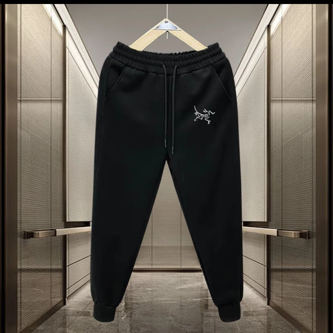 一折特惠-秋冬新款运动裤加绒加厚休闲宽松束脚情侣卫裤男款裤子