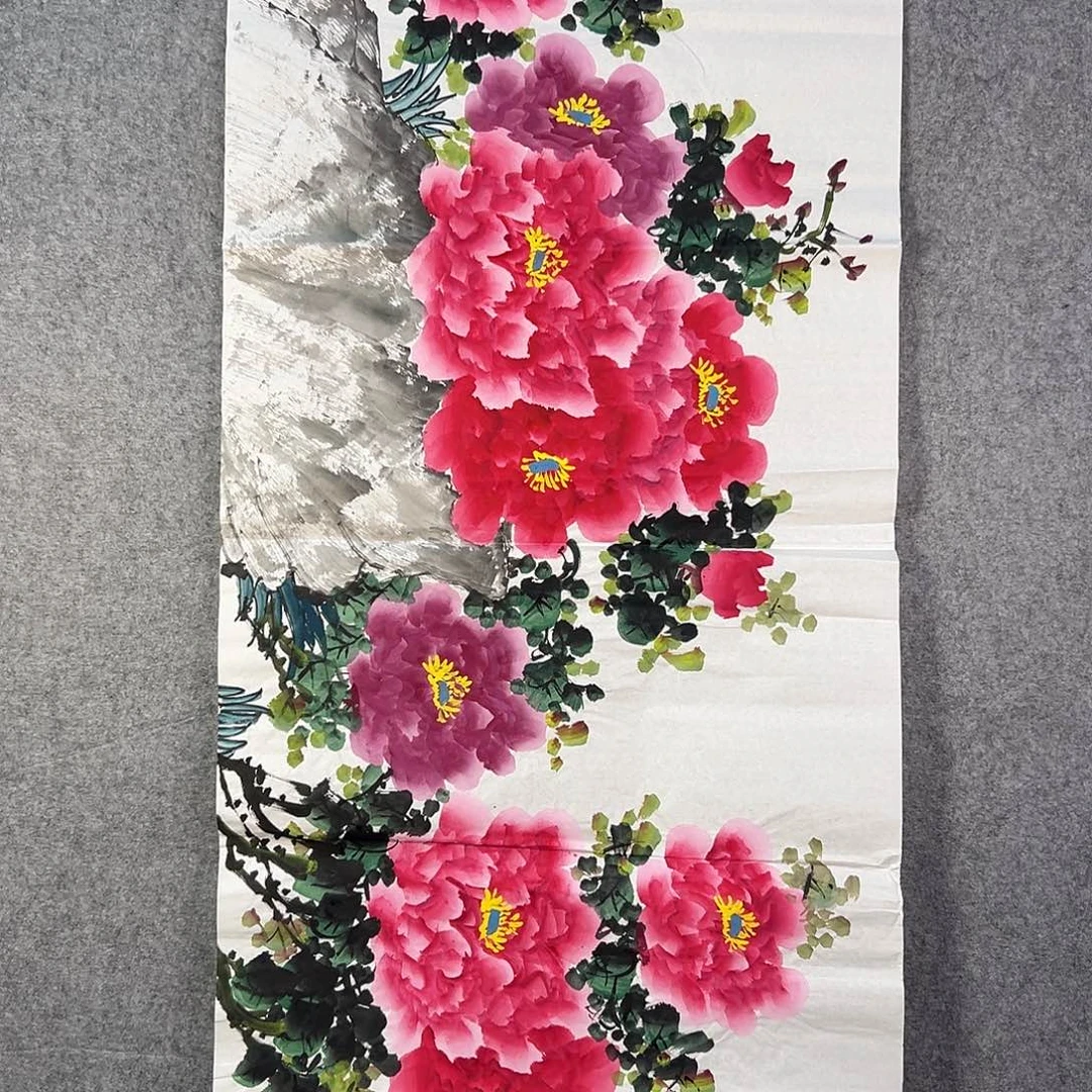 国画185 花鸟和蝴蝶都在等待它