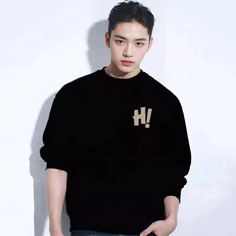 仓石一树2025新款重磅圆领卫衣男款字母美式春秋季潮加绒无帽长袖