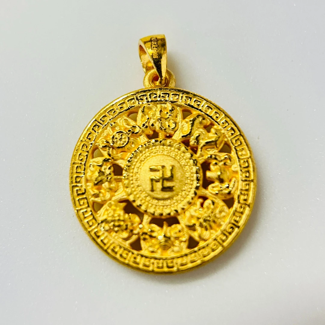 足金饰品/古法八宝罗盘（瓜子扣）/3.24/1A5B2026/q