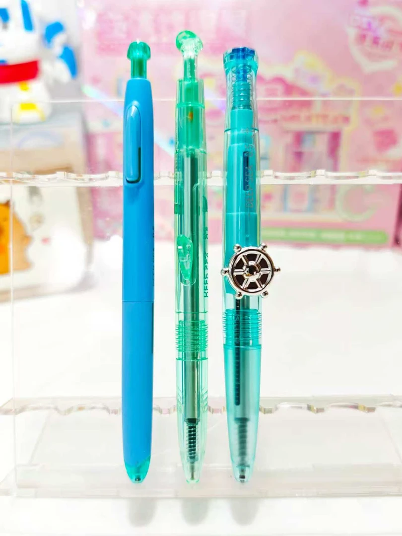 003-深海舱旋转出芯巨齿鲨双珠速干创意中性笔0.5学习刷题必备