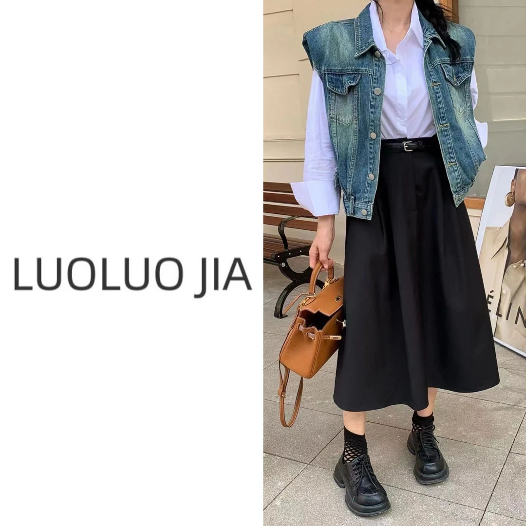 【罗罗严选】90A18-1款冬款呢料腰带半身裙（NO退NO换）