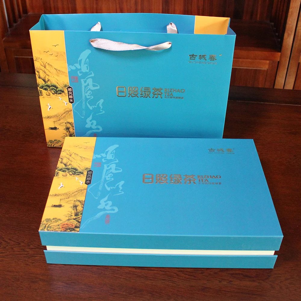 日照绿茶礼盒装顺风顺水2025新茶无公害板栗香浓香耐泡沙口炒青