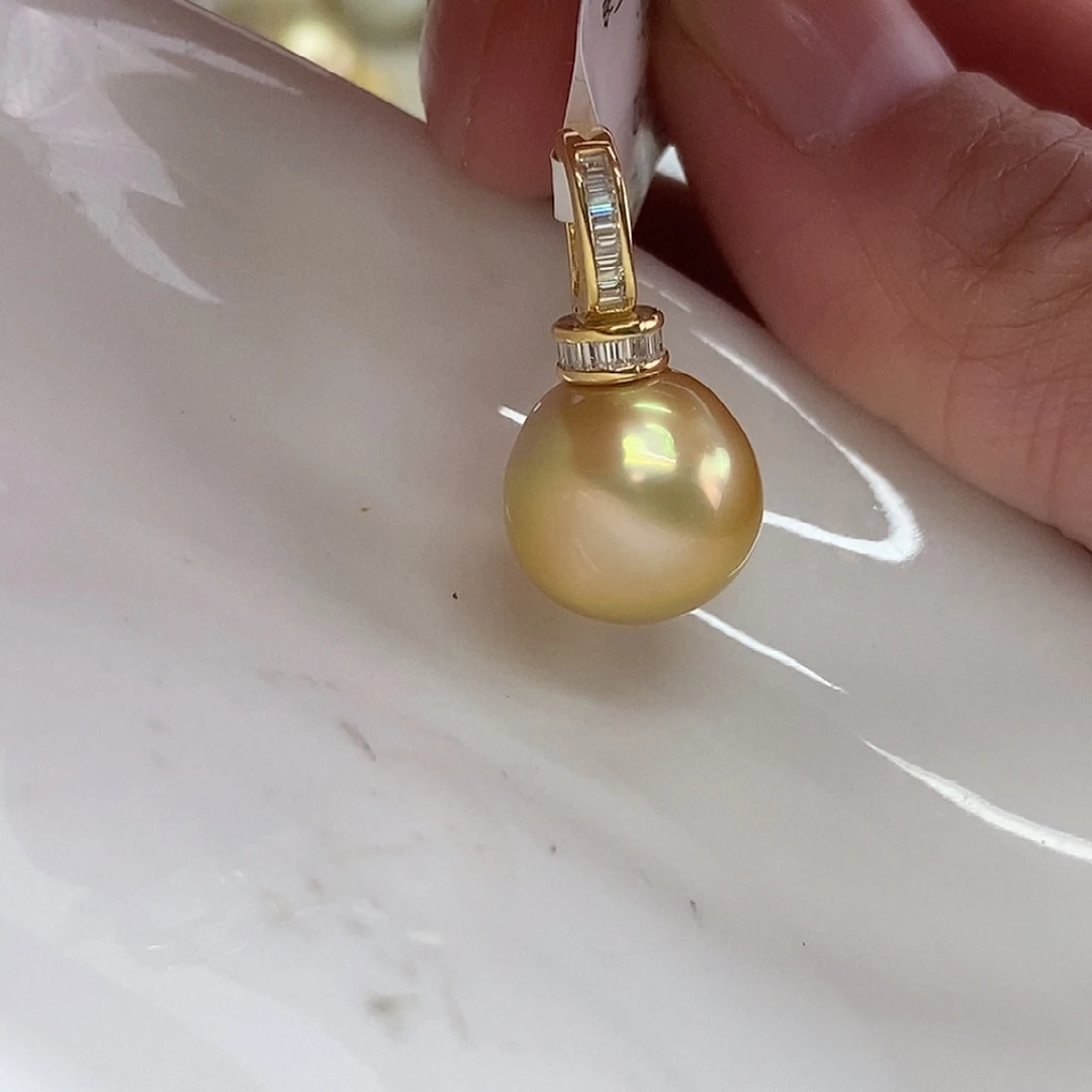 吊坠(不含链)银S925镶嵌海水珍珠@@D0055