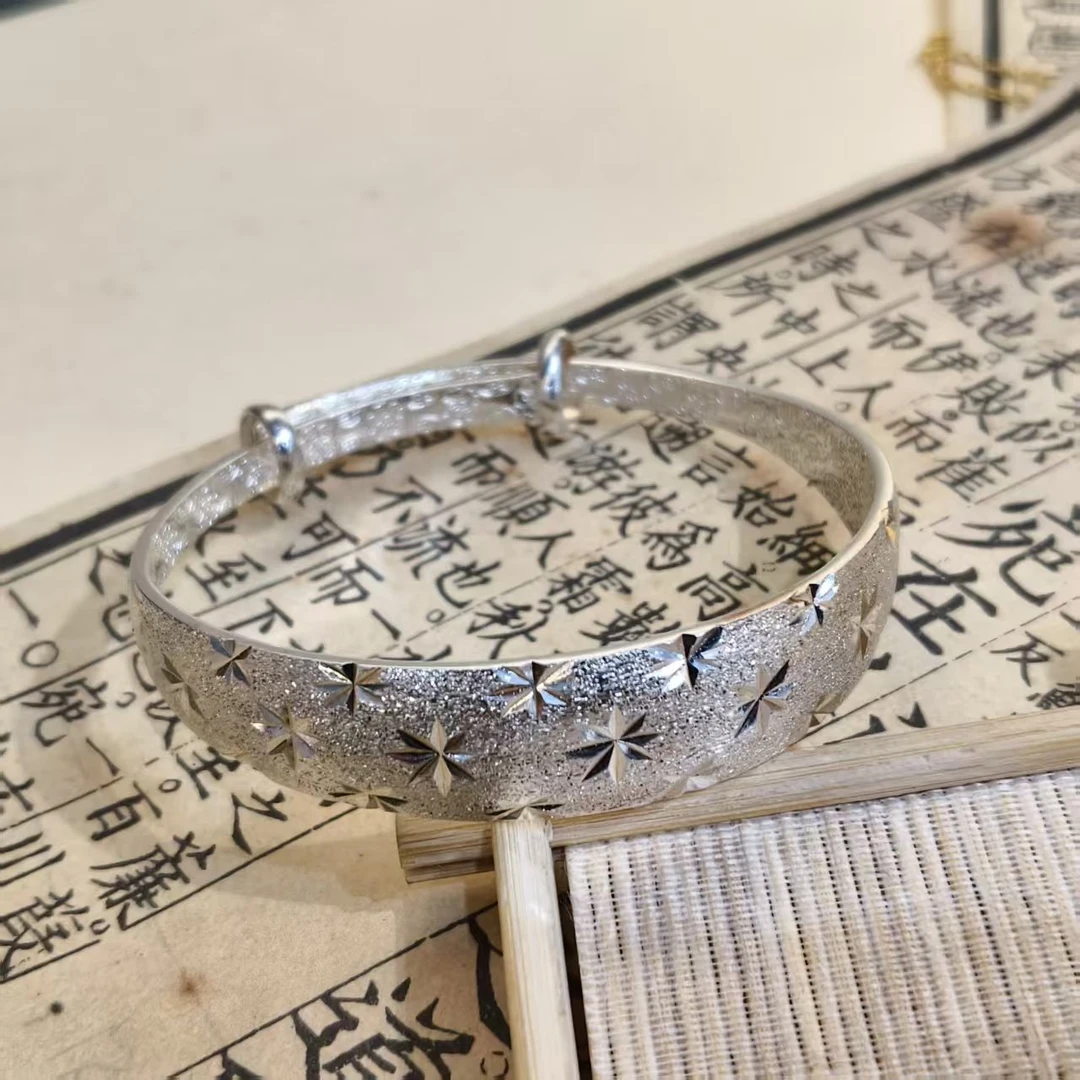 合金手镯 民族风满天星辰推拉手镯