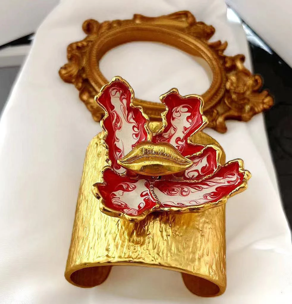 铜合金手镯 Schiapare高级珐琅夸张超重工手镯超高品质