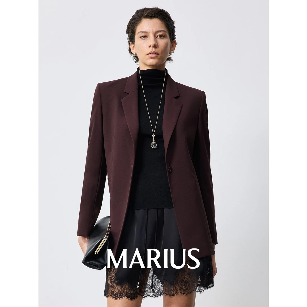 MARIUS | "指挥家"意大利精纺羊毛立体剪裁经典一粒扣收腰西装