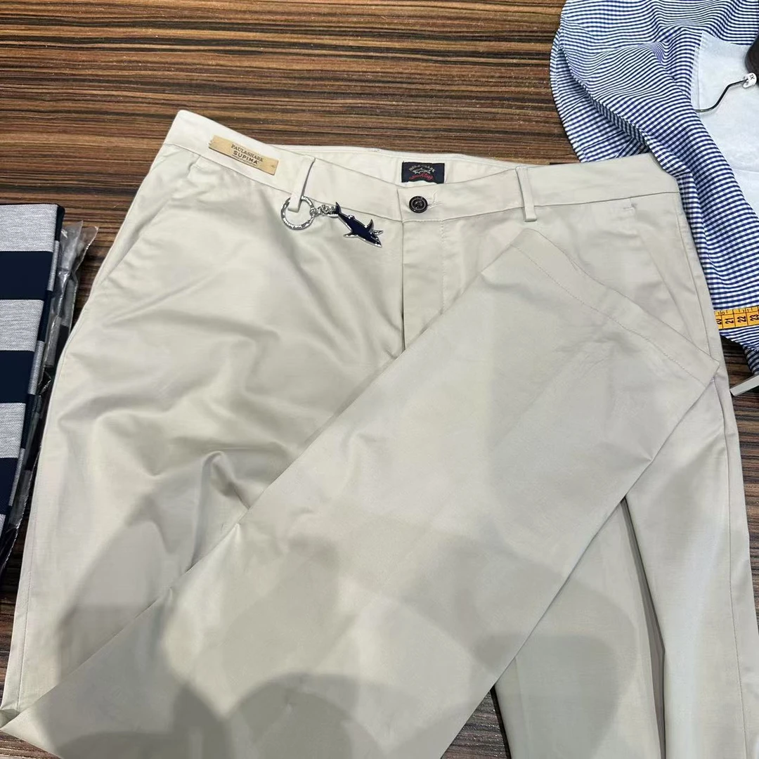 意鲨不可退换男士浅色休闲长裤下单请联系客服