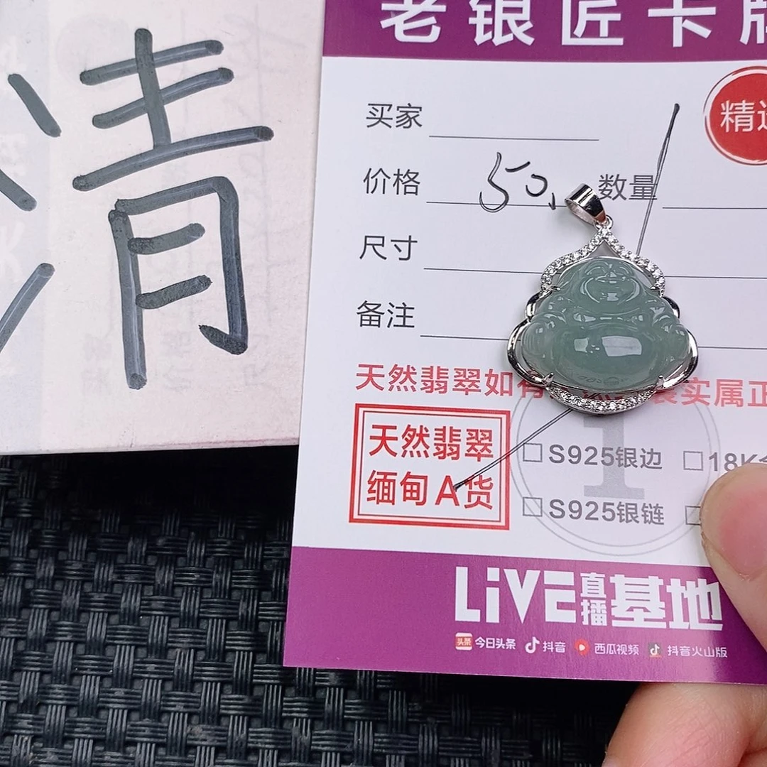 翡翠银S925镶嵌颈饰