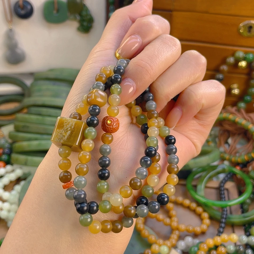 和田玉未镶嵌手链