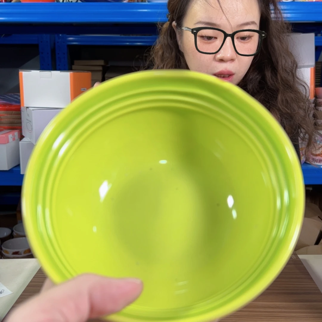 陶瓷绿色温哥华面碗