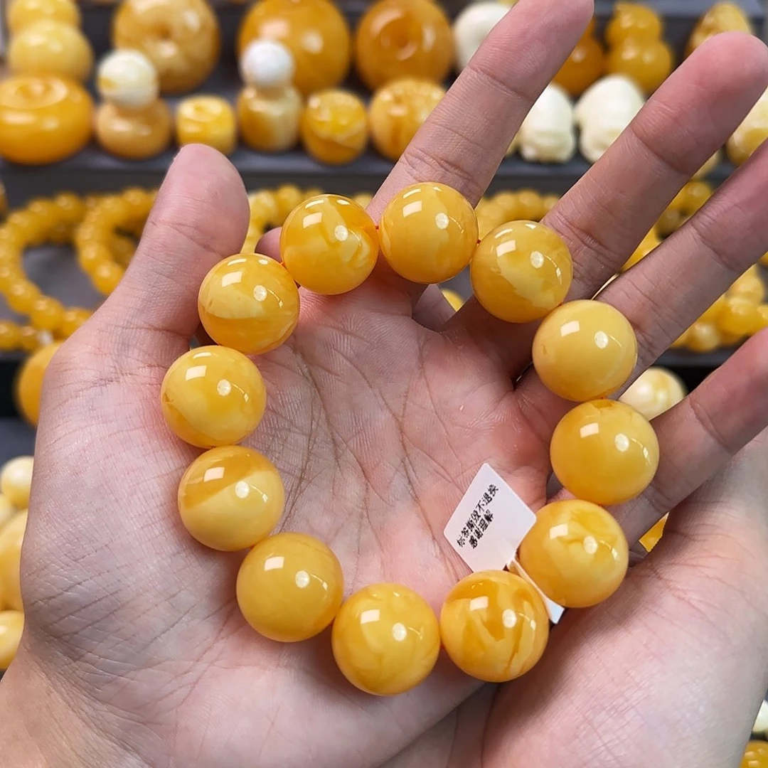 未镶嵌琥珀珠宝奇石19mm同料