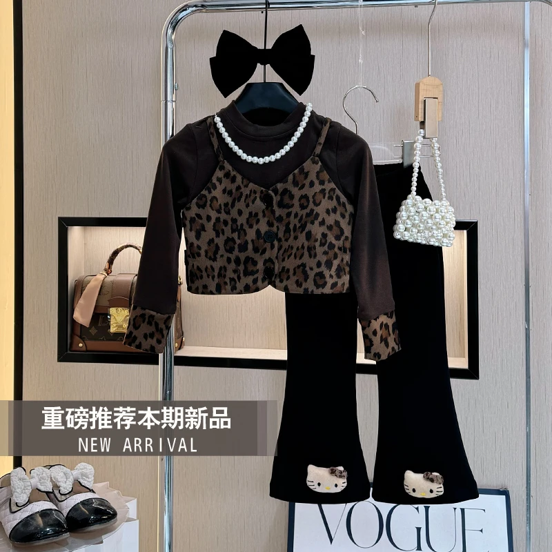 女童秋季套装2025新款网红小女孩洋气时髦儿童长袖童装秋款两件套