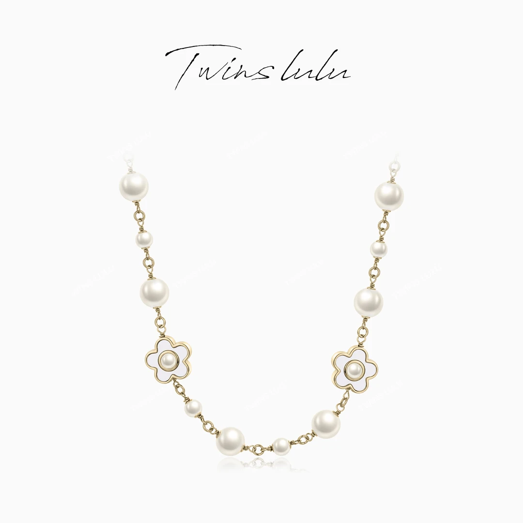 TWINS LULU 流光风  秋上新锁骨链小清新花朵珠珠项链女款TSJ9993