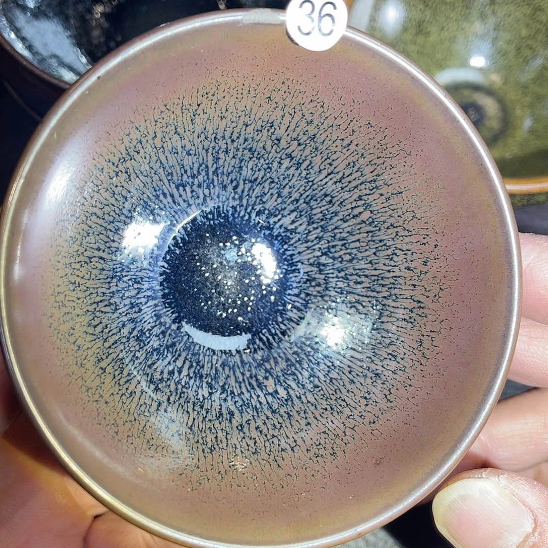 茶盏龙窑柴烧马蹄杯器型8.7口径