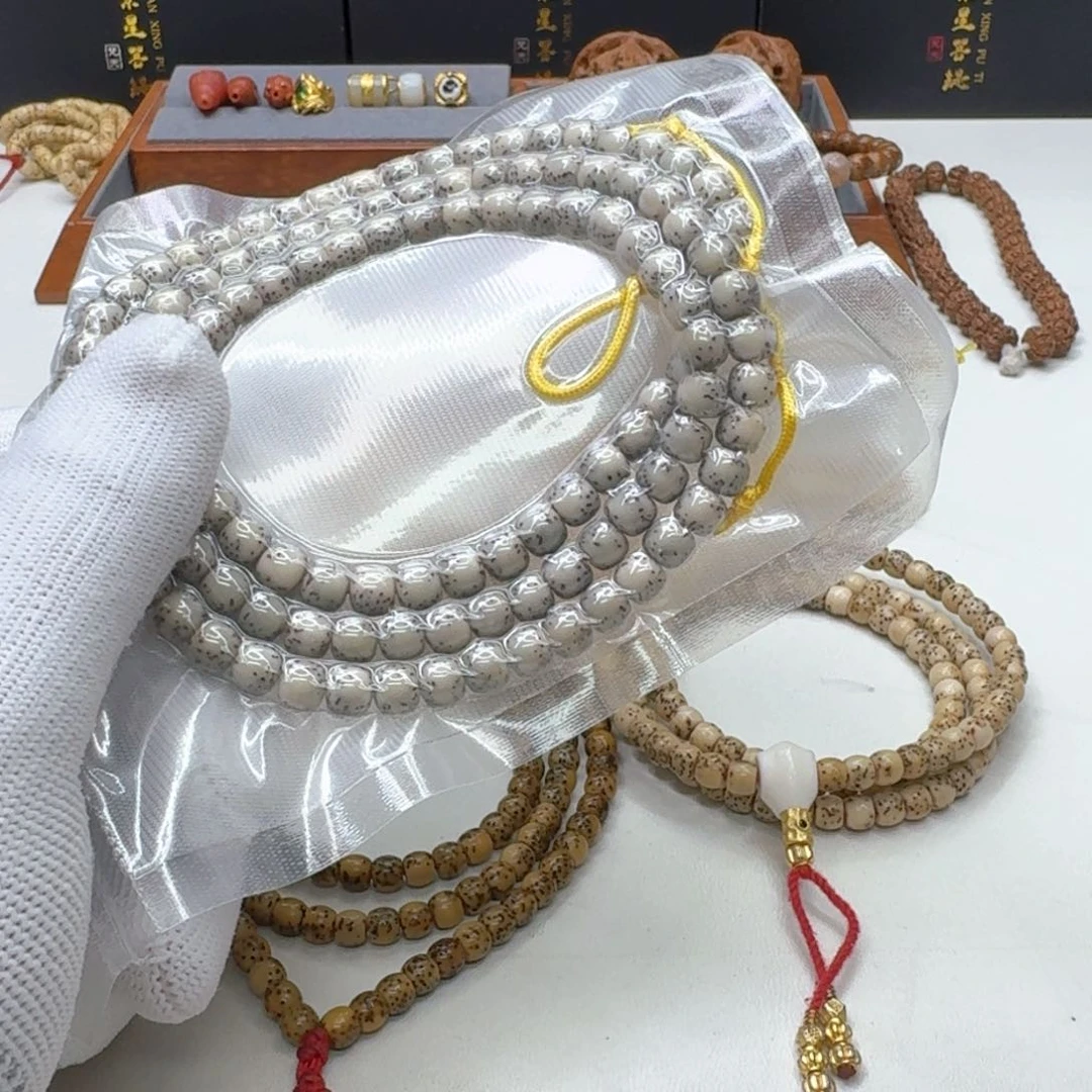 星月菩提手串5尊宠糯冰绿河豚7左右桶108