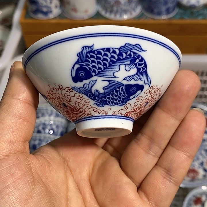 摆件陶景德镇陶瓷主人杯22333