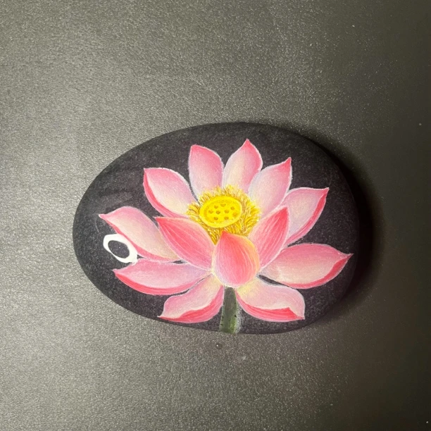 纯手绘石头画精品摆件工艺画礼物纯手绘定制创意摆件
