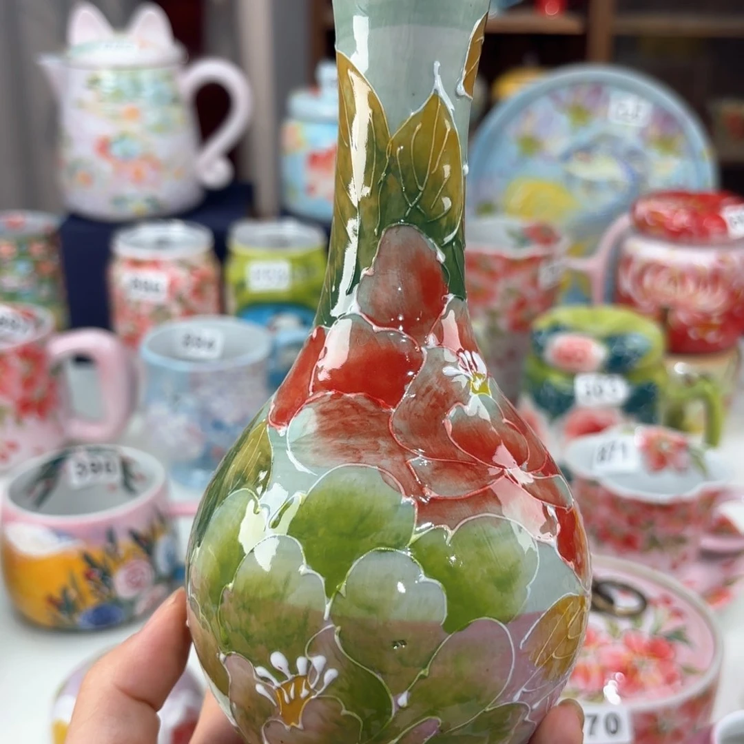景德镇手绘高温釉下彩陶瓷茶具