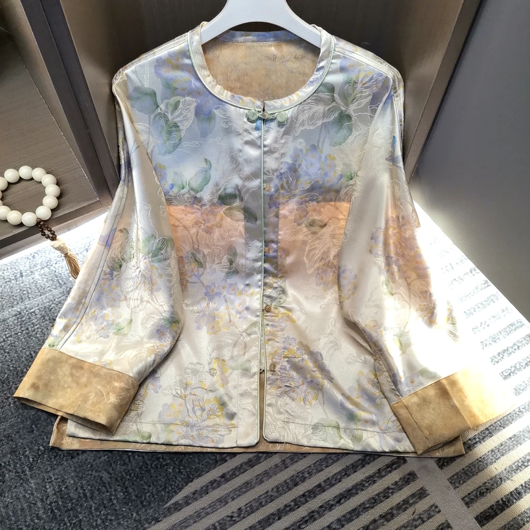 2025秋季新款宽松显瘦提花上衣外套755