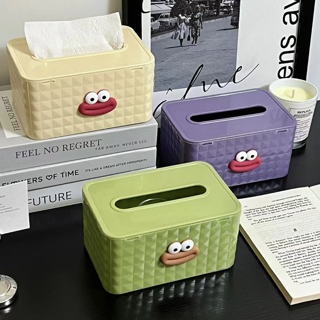 纸巾盒餐巾抽纸盒家用客厅餐桌面高颜值弹簧创意多功能纸抽盒可爱