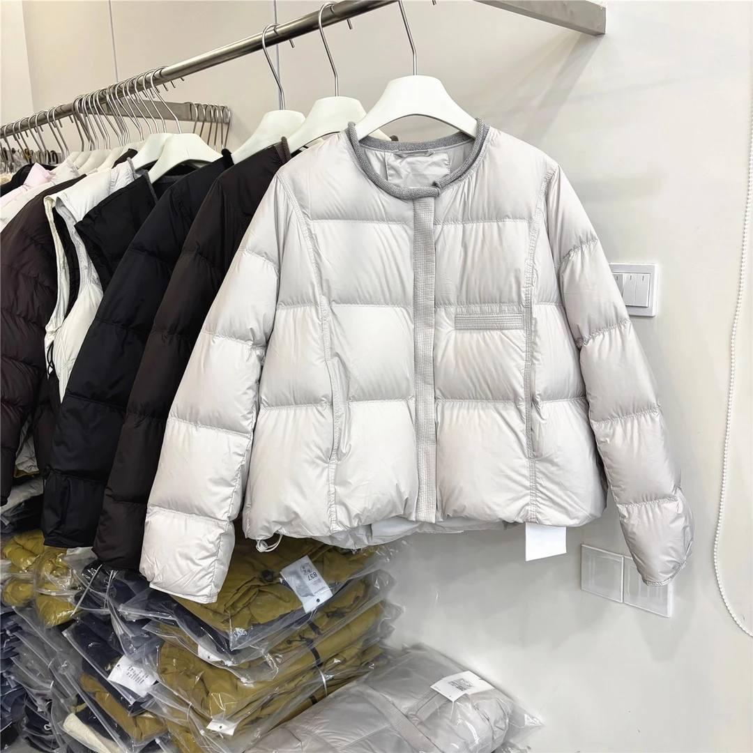 加厚保暖立领韩系白鸭绒时尚女短款薄款修身