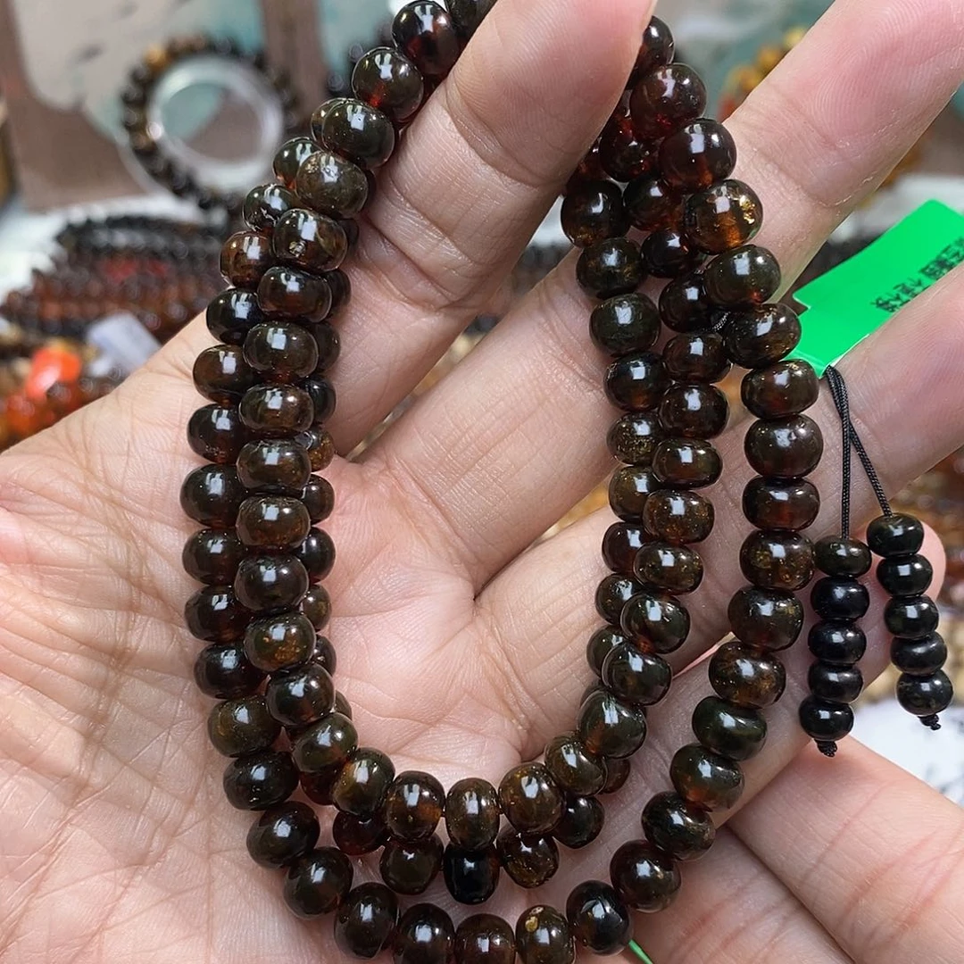 琥珀未镶嵌手链7血翳