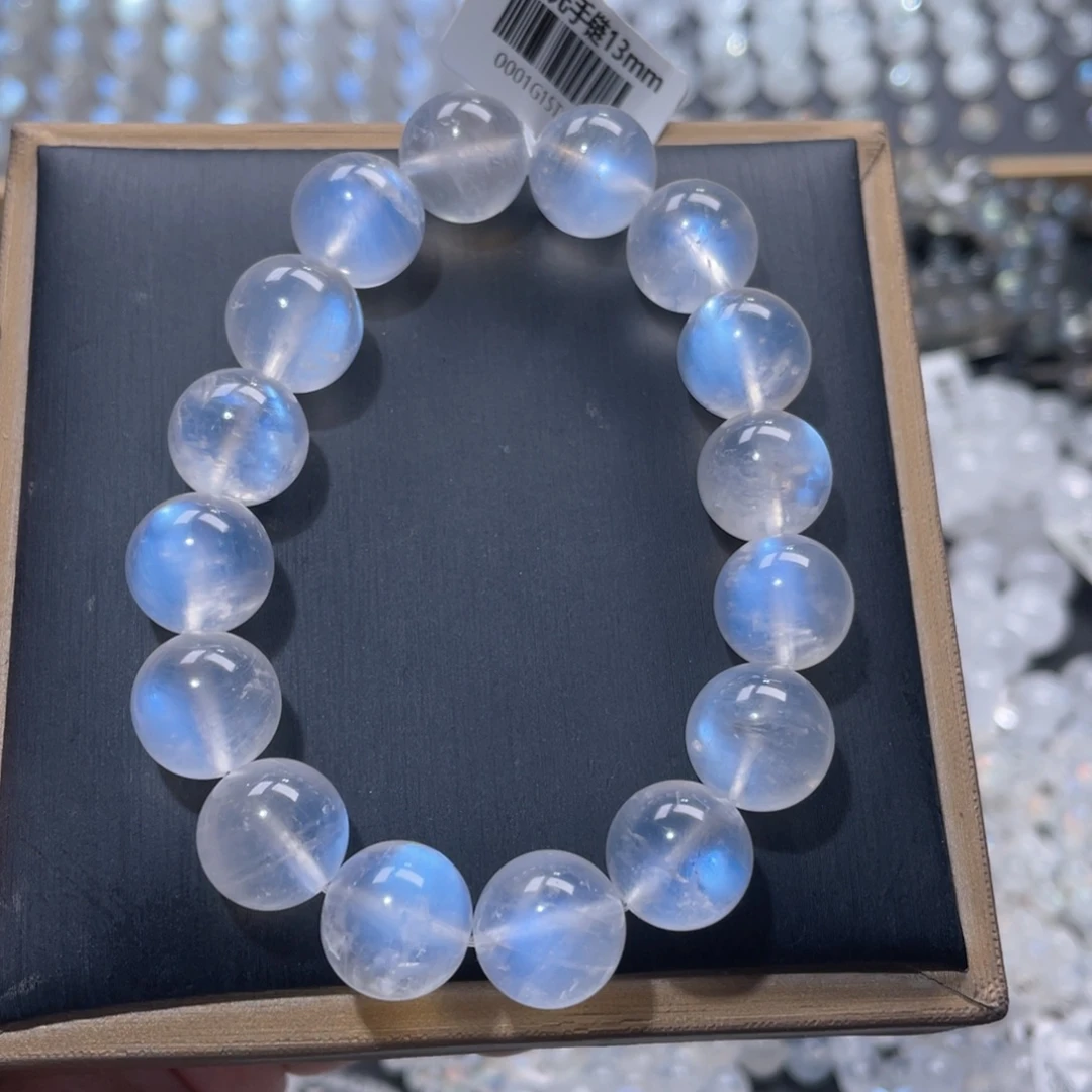 未镶嵌手链长石蓝月光手链13mm