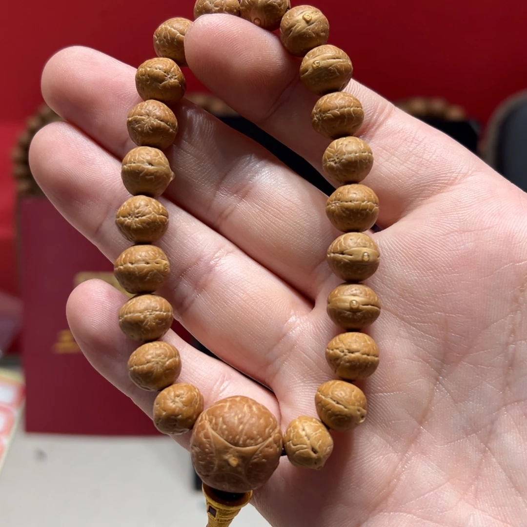 z***z凤眼菩提手串10.5mm尼泊尔凤眼菩提实心飞碟