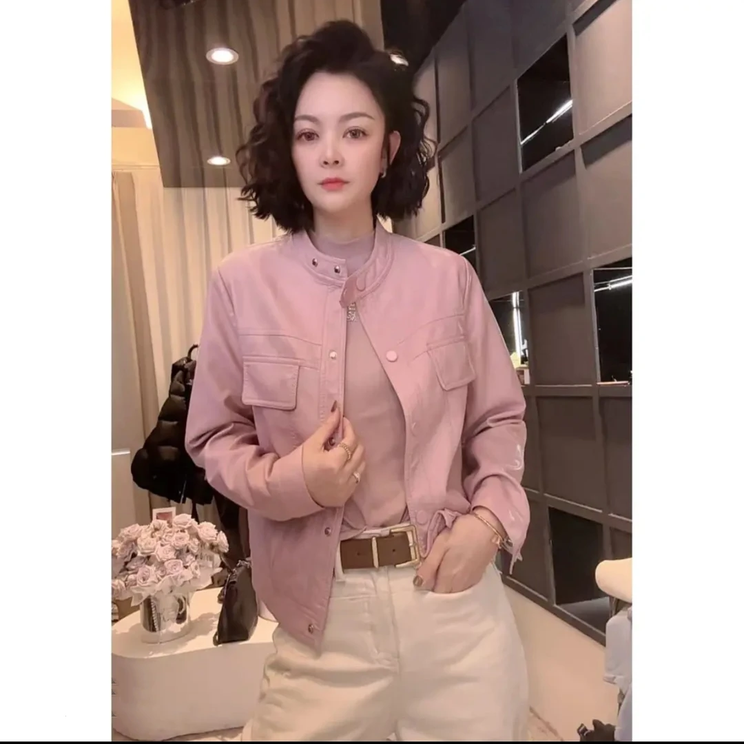 WY《优麦汇》Y5269早春款皮衣设计感百搭时尚外套休闲女款