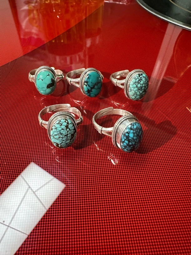 《西吴尔帮你选好货》松石色藏服配饰手工款中大号