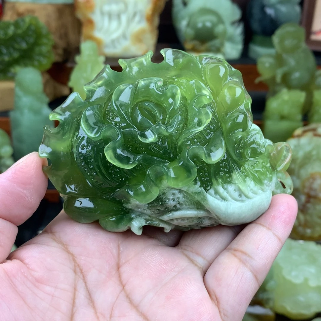 李***未镶嵌岫玉手把件
