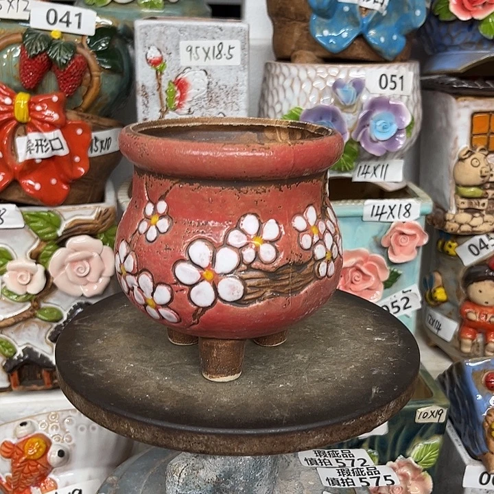 紫砂花盆粗陶材质多肉花盆