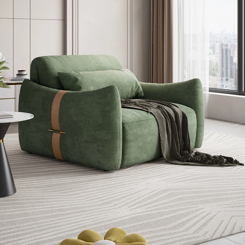 北欧简约磨砂布电动沙发床小户型全智能遥控多功能可折叠坐卧两用