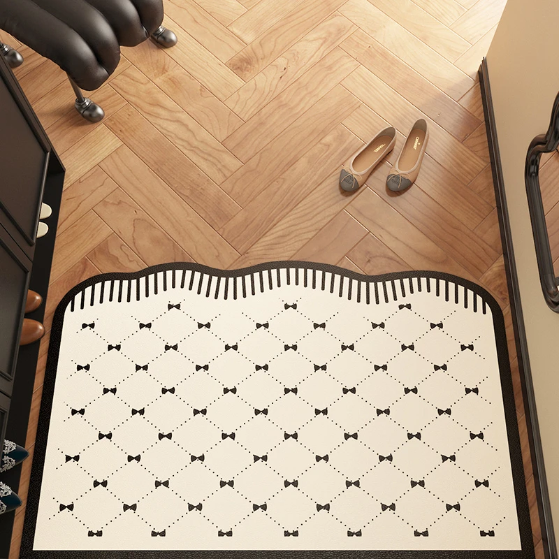 简约小香风入户门地垫进门口脚垫耐脏防滑可擦防水法式玄关垫裁剪