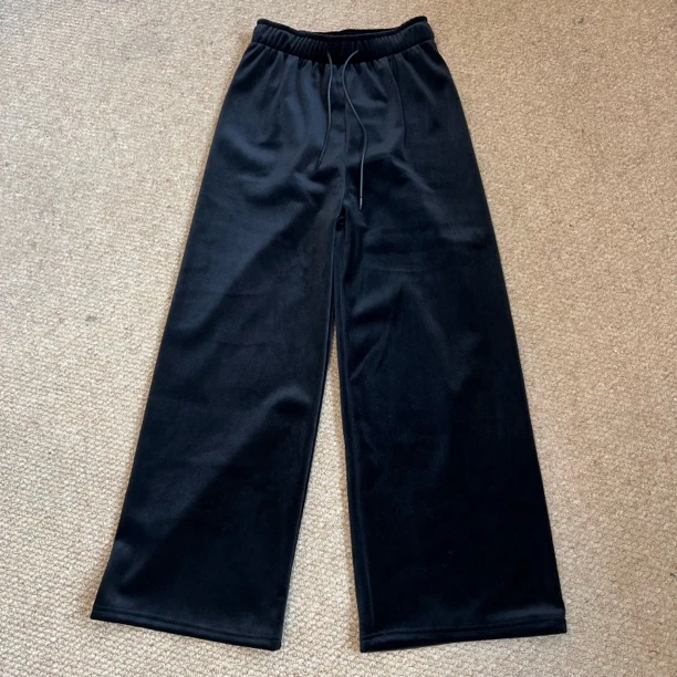 MUHOHUI【直筒丝绒裤】时尚百搭休闲宽松加绒拖地显瘦垂感抽绳韩版