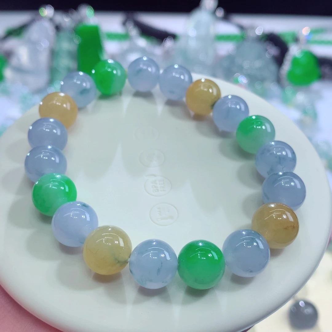 翡翠未镶嵌手链天然缅甸