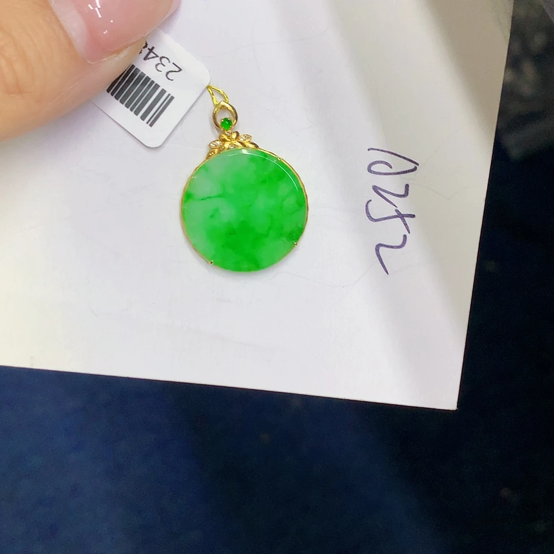 【闪购商品】翡翠18K金镶嵌颈饰000000000000