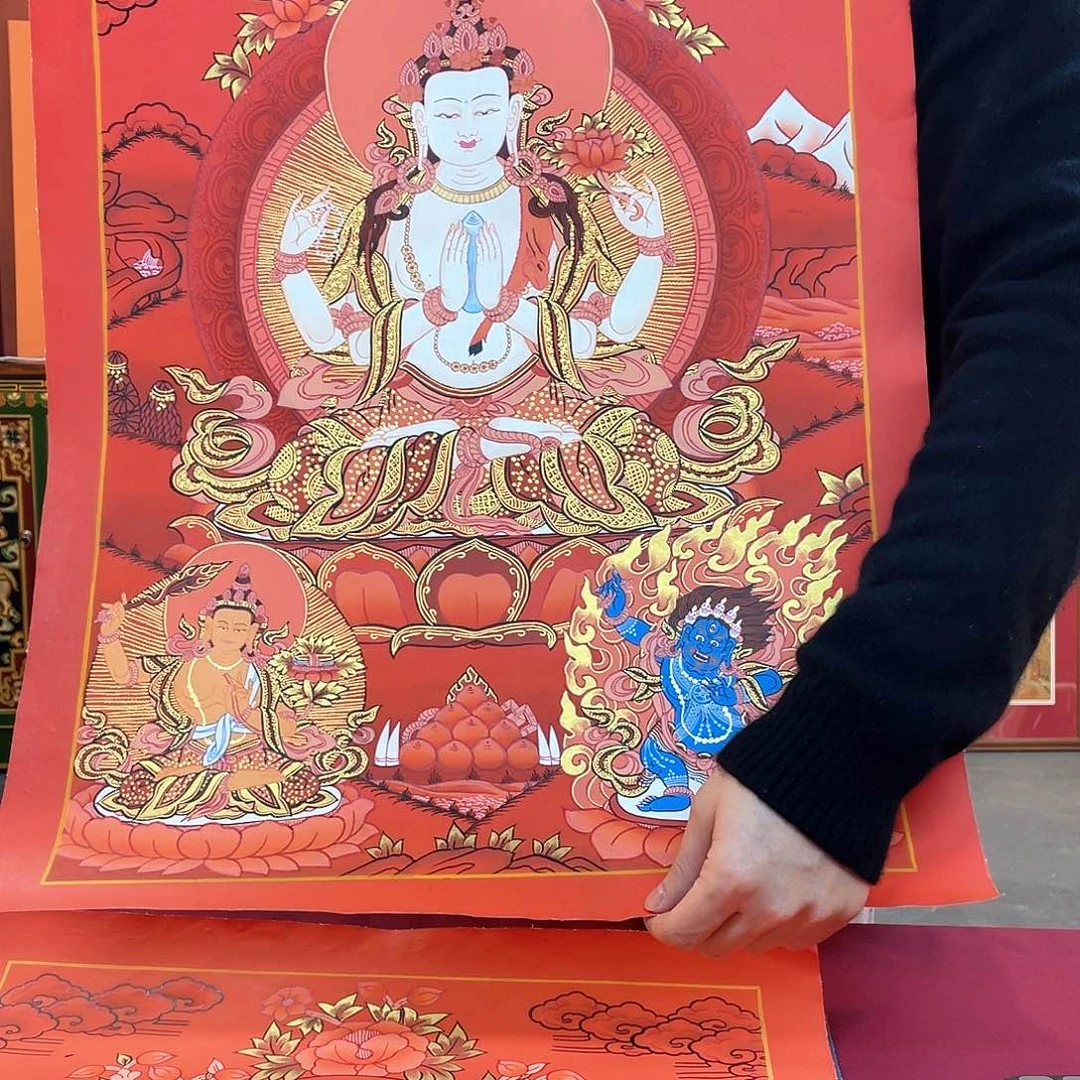 装裱画40×60四臂纯手绘